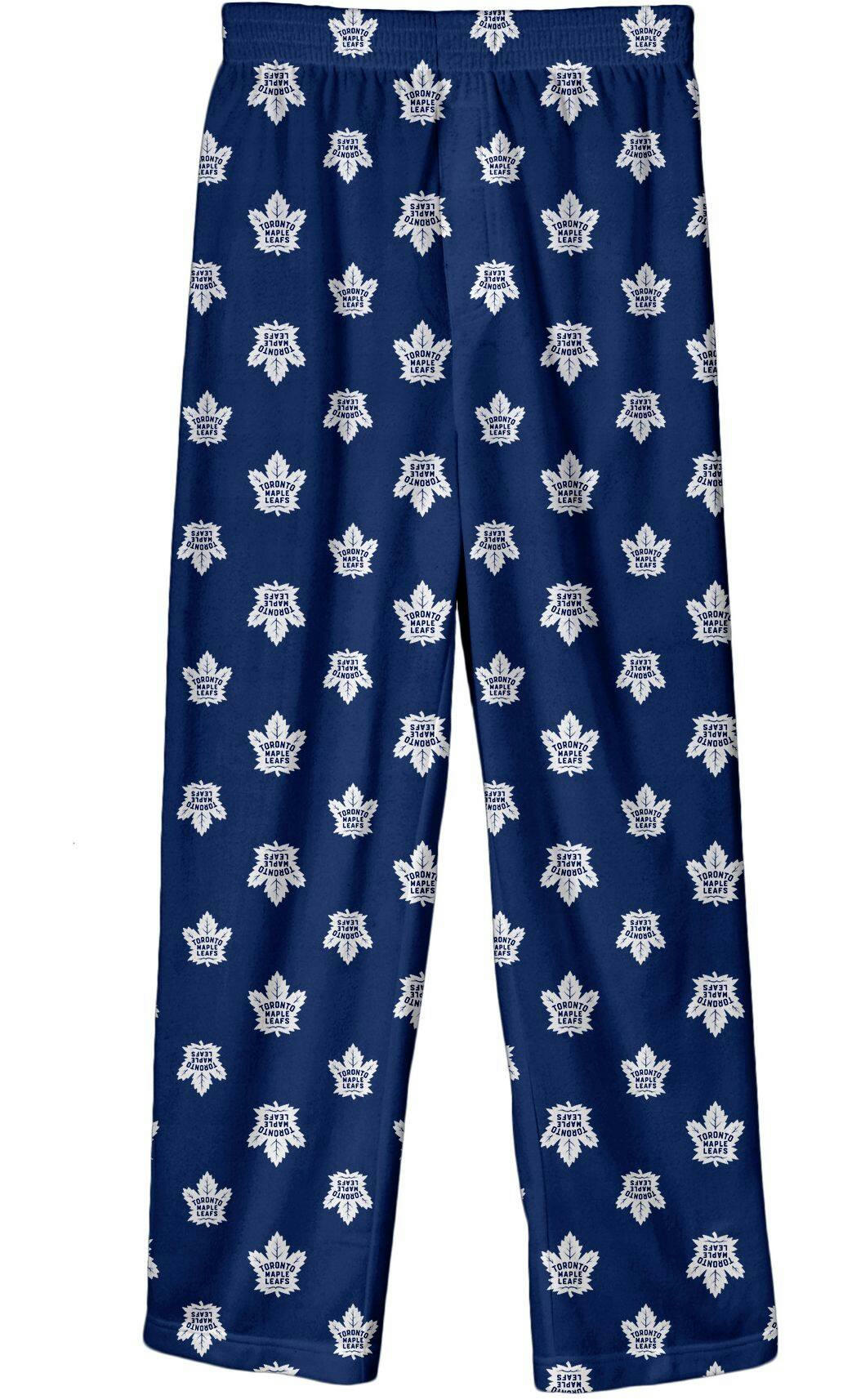 NHL Toronto Maple Leafs Hockey Team Logo Allover Print Pyjama Pants, Youth, Assorted Sizes