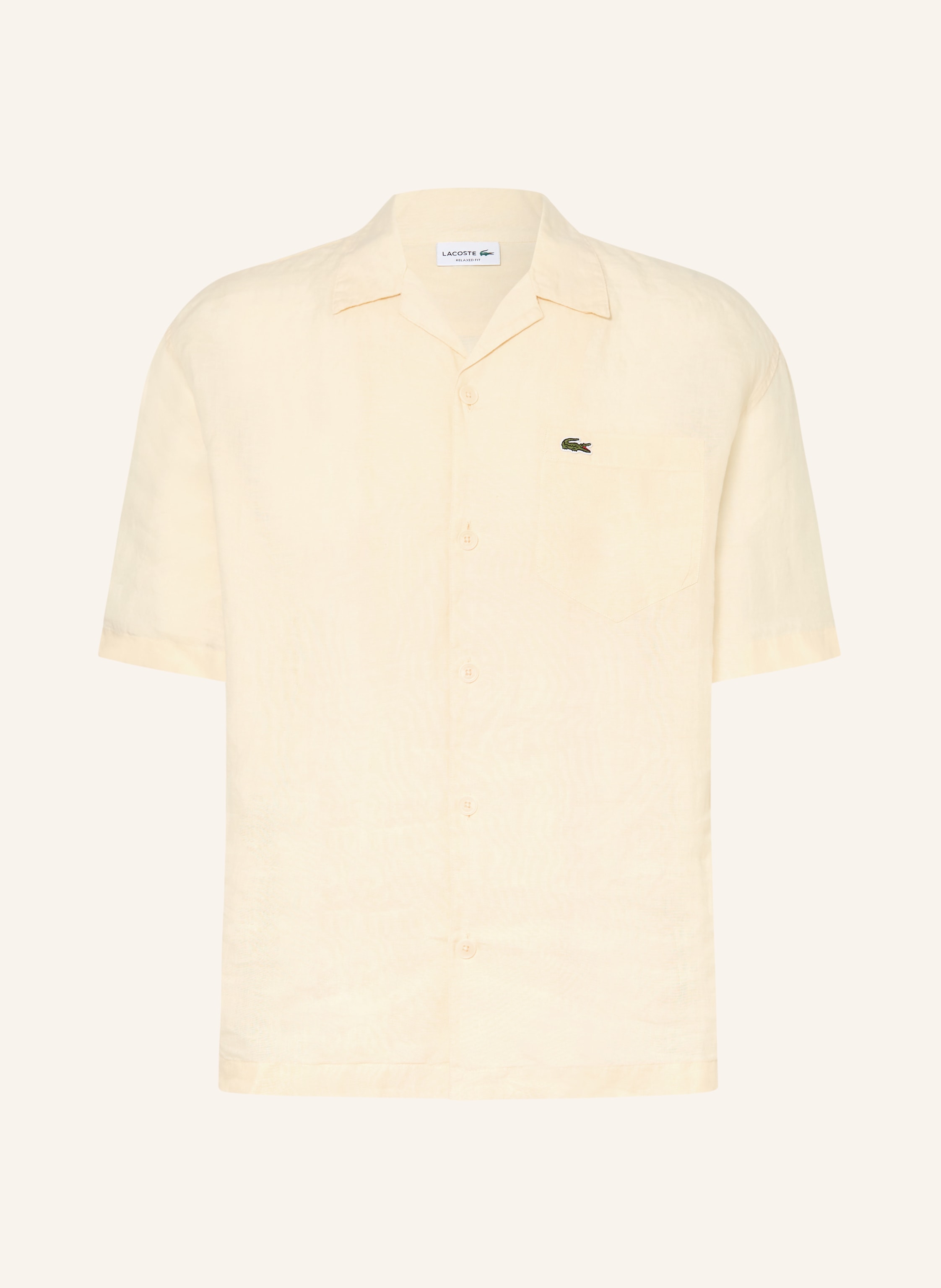 LACOSTE Resorthemd Comfort Fit aus Leinen