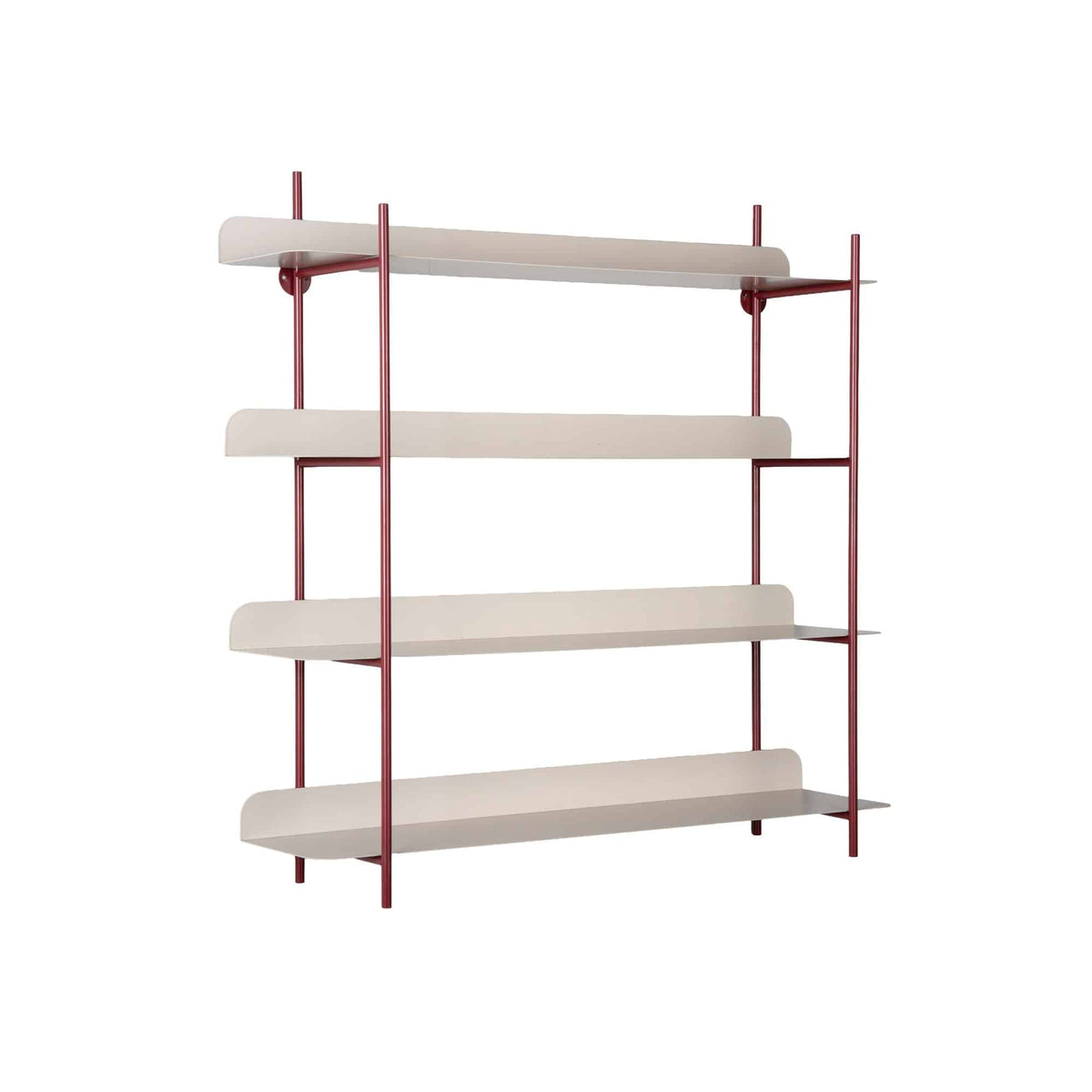 Present Time wanddecoratie Reina Cuatro - rood - 60x16x60cm
