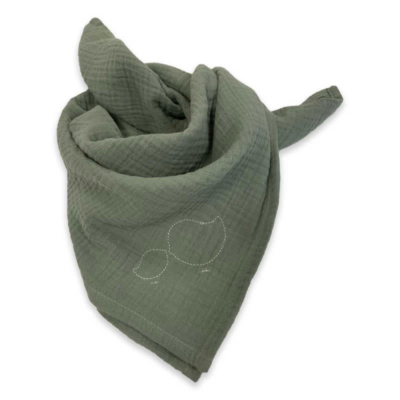 - Lange bébé en gaze de coton sauge