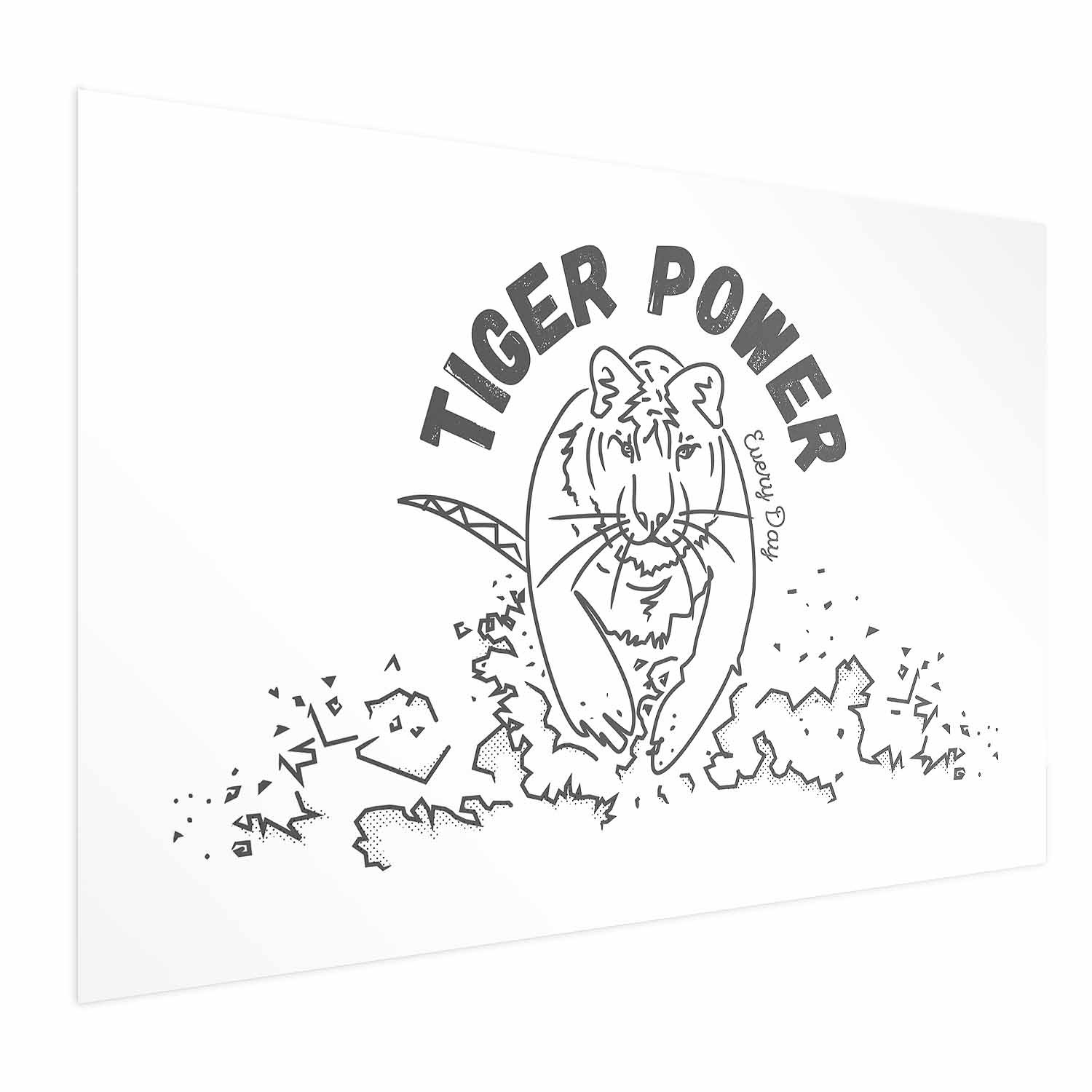 Plakat Tiger power 30x21 cm