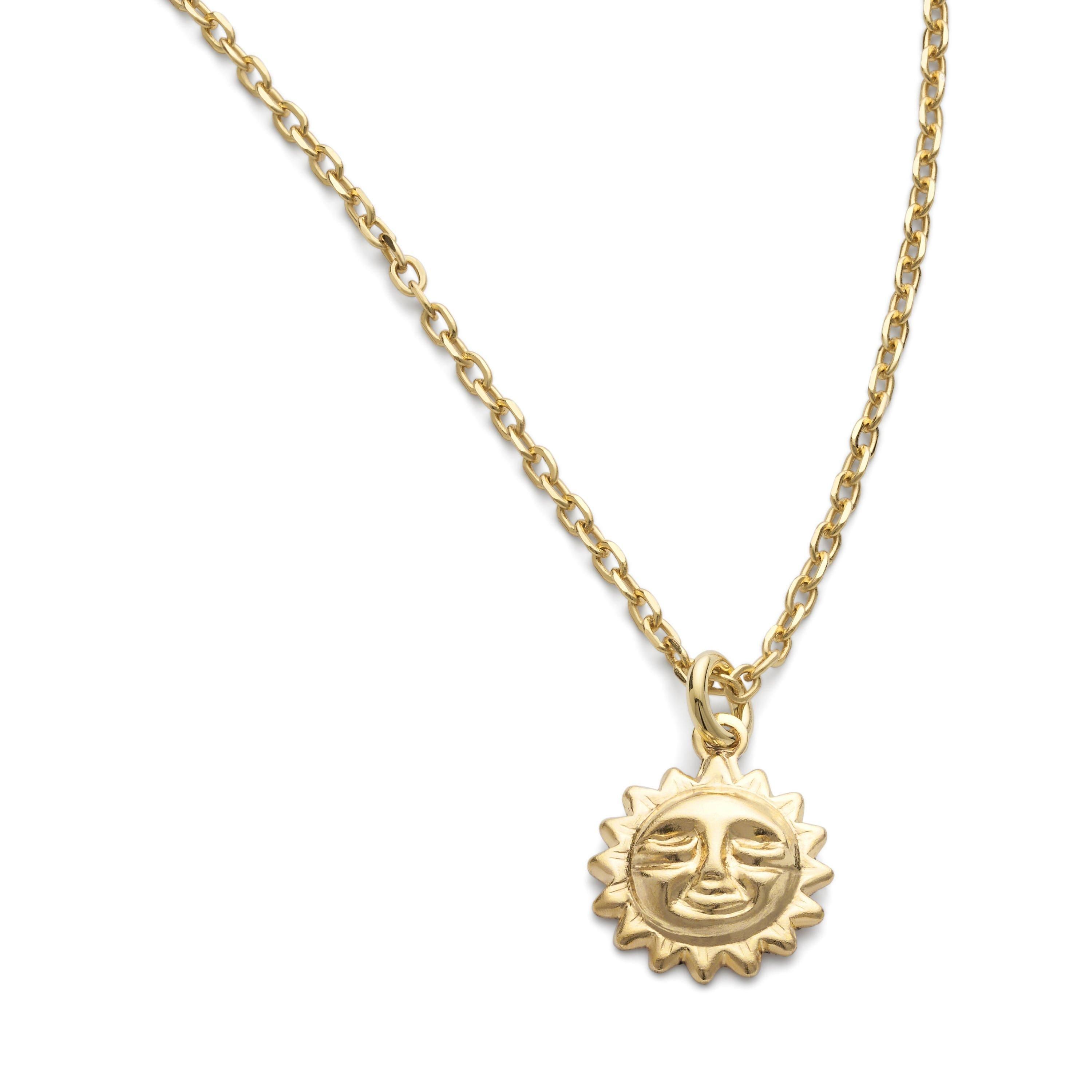 Elk & Bloom Dainty 18K Gold Sun Necklace