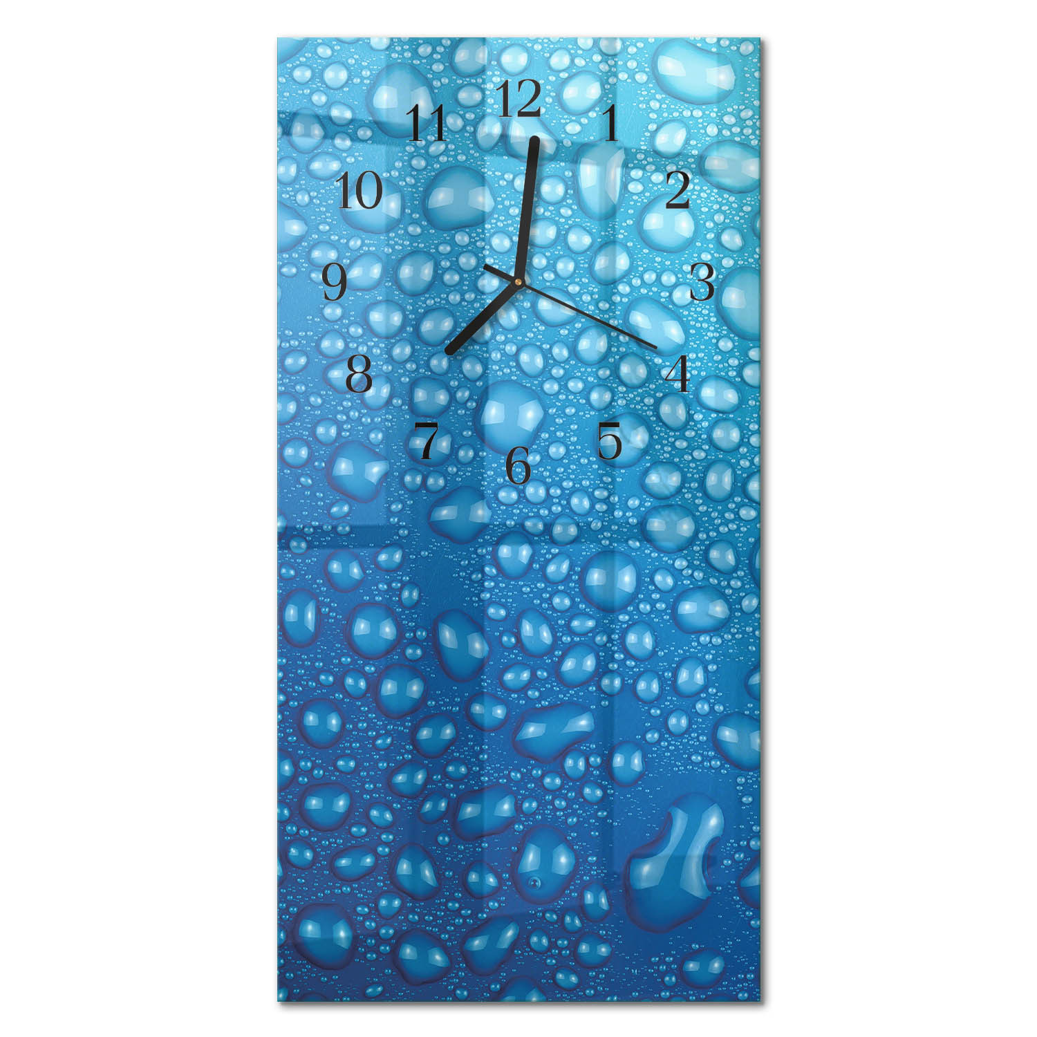 Zegar natura 30x60 Kropla Wody design na ścianę