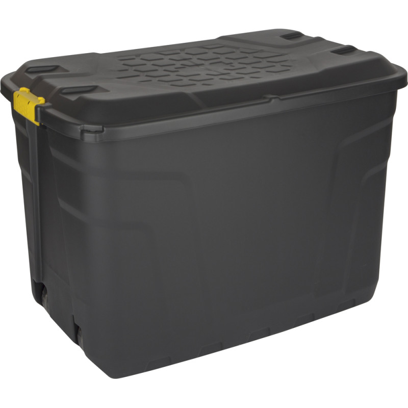 Box de rangement avec roulettes Heavy Duty noir 190 L PRACTO HOME