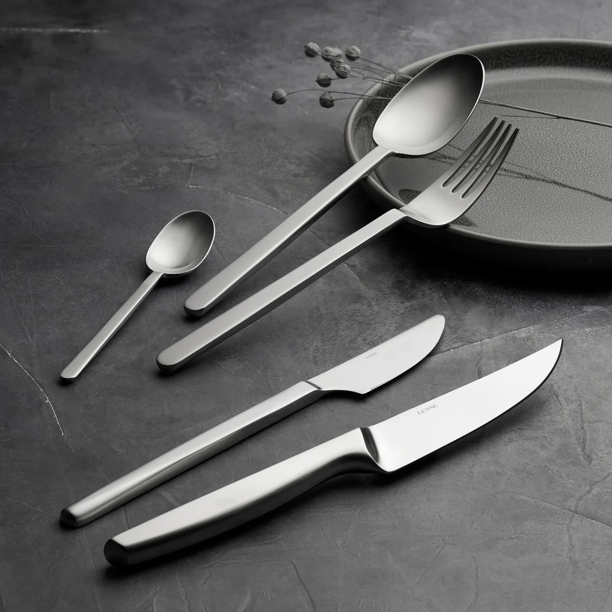 Gense - Norm Steakmesser, matter Stahl (4er-Set)