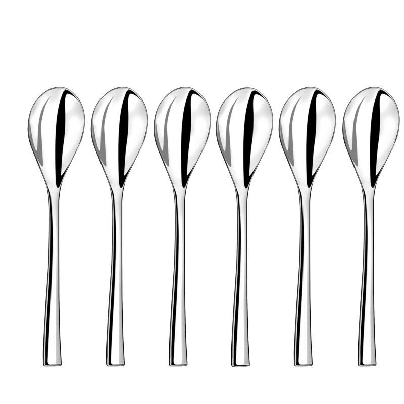 STEEL - Cuillère à café en Acier Inoxydable - Lot de 6