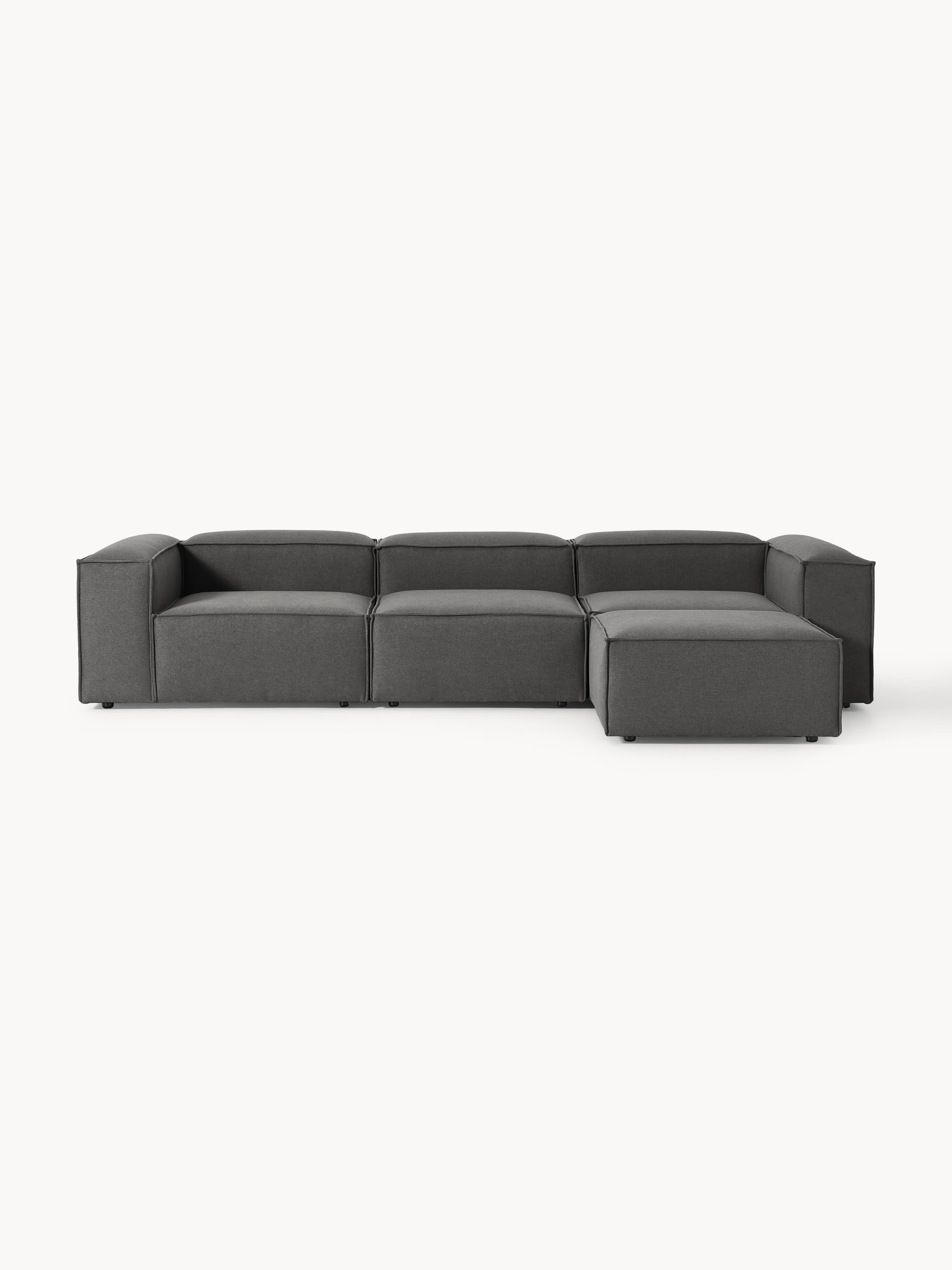 Modulares Sofa Lennon (4-Sitzer) mit Hocker (links/rechts)