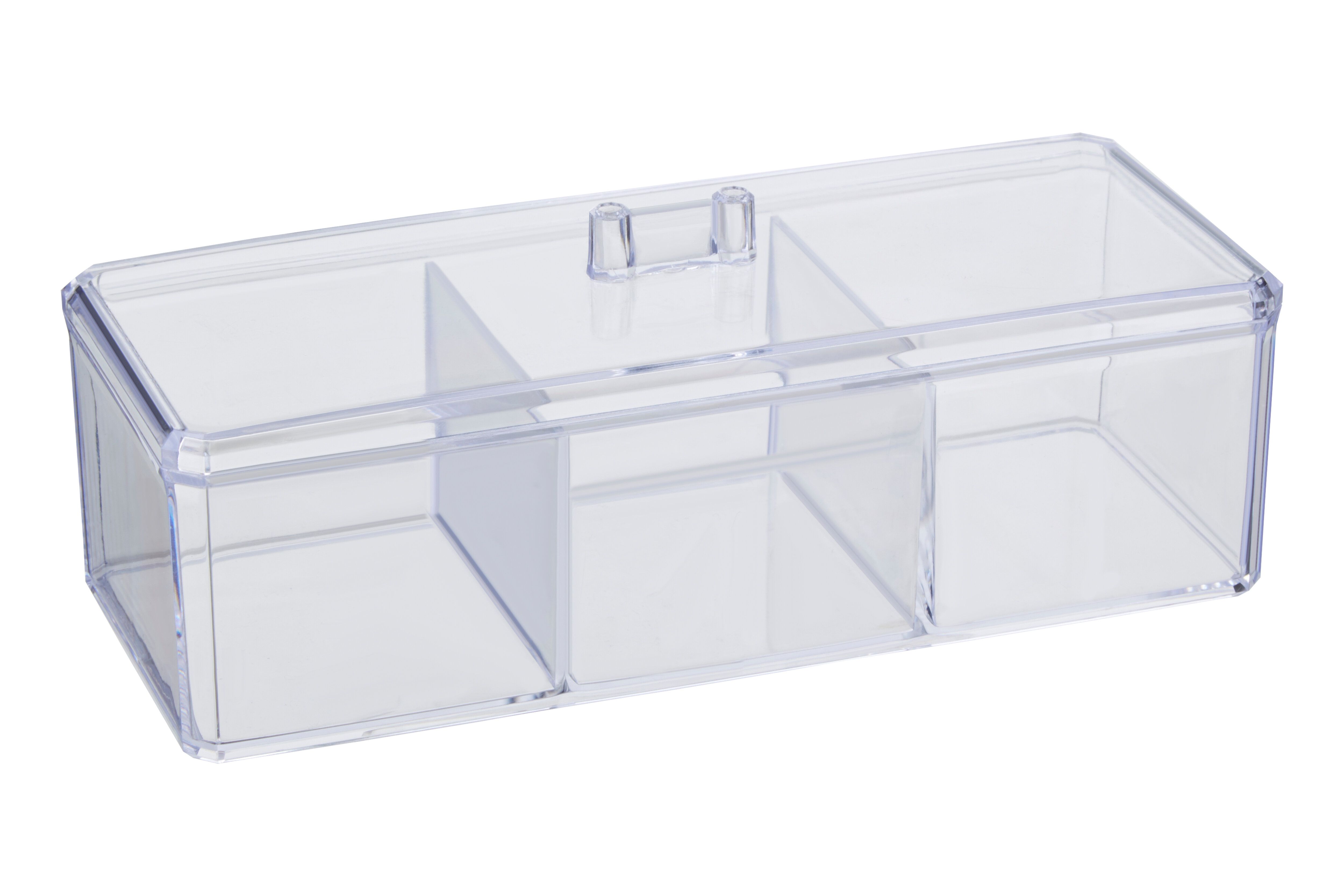 Orsina Beauty 3 Compartment Cosmetics Organiser With Lid