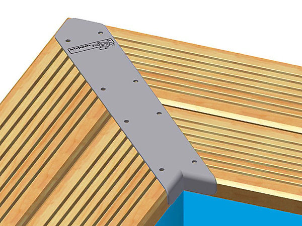 Kit finition margelles en angle pour piscine bois rectangulaire - Ubbink
