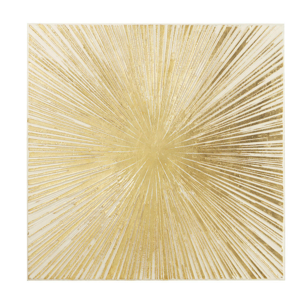 - Toile peinture dorée 95x95