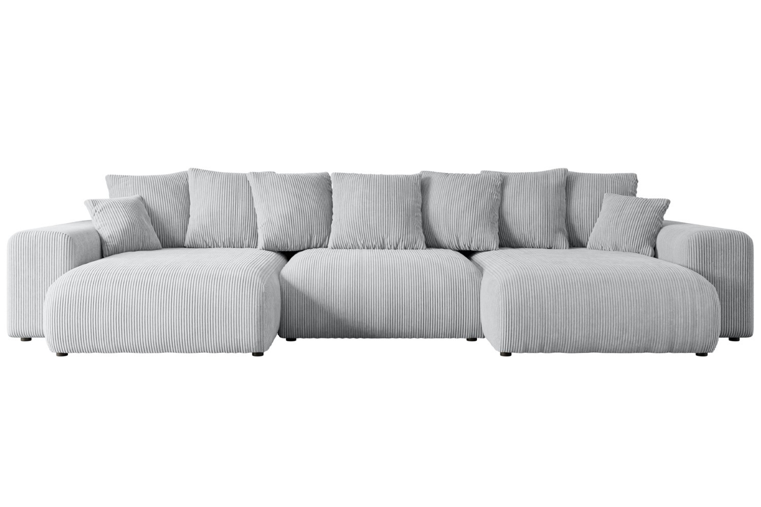 Narożnik z funkcją spania i pojemnikiem ESKAR-U 364x176x72 cm Szary