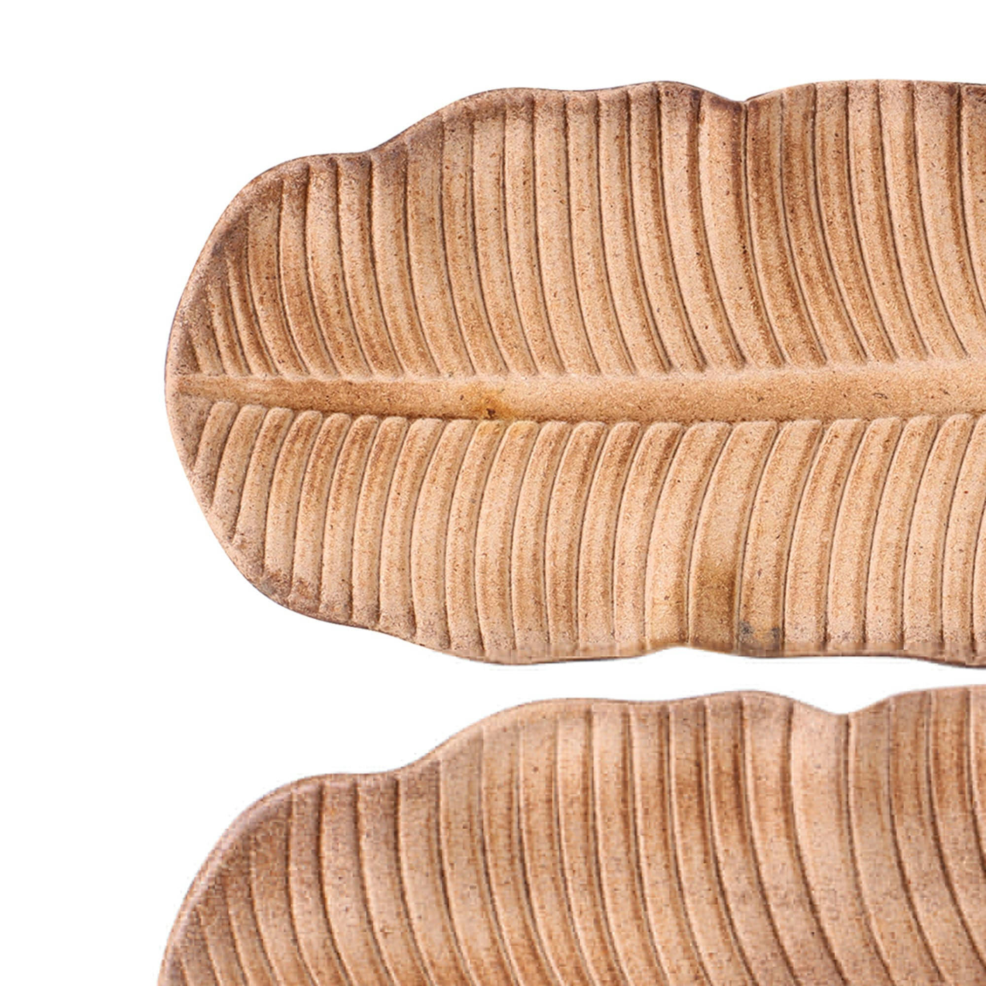 - Set de 2 vide-poches en bois feuilles