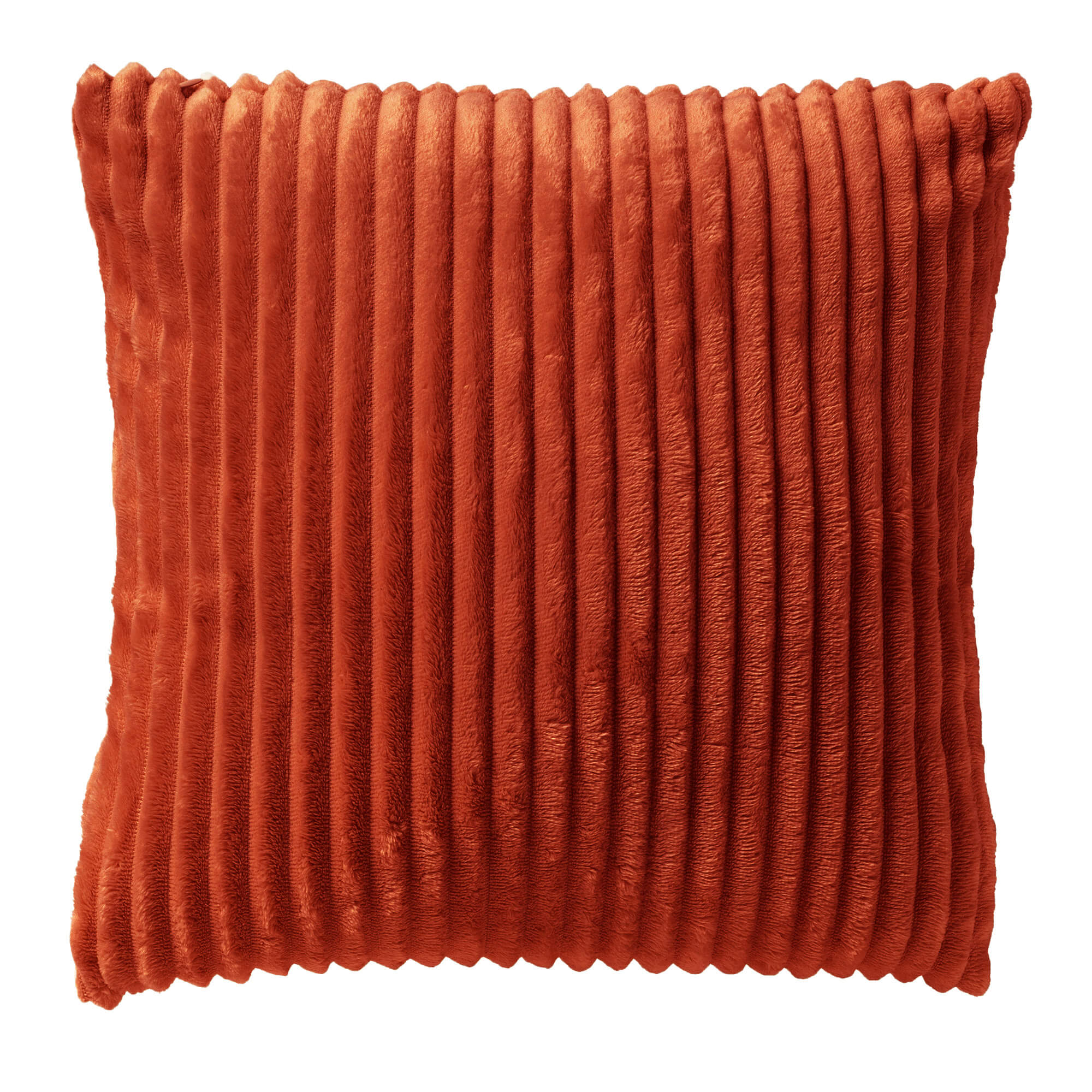 MART - sierkussen 45x45 cm - zacht ribfluweel - gerecycled - Potters Clay - oranje
