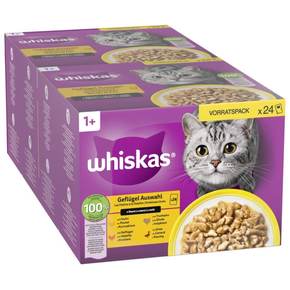 Whiskas 1+ Adult Pouches Saver Pack 48 x 85g