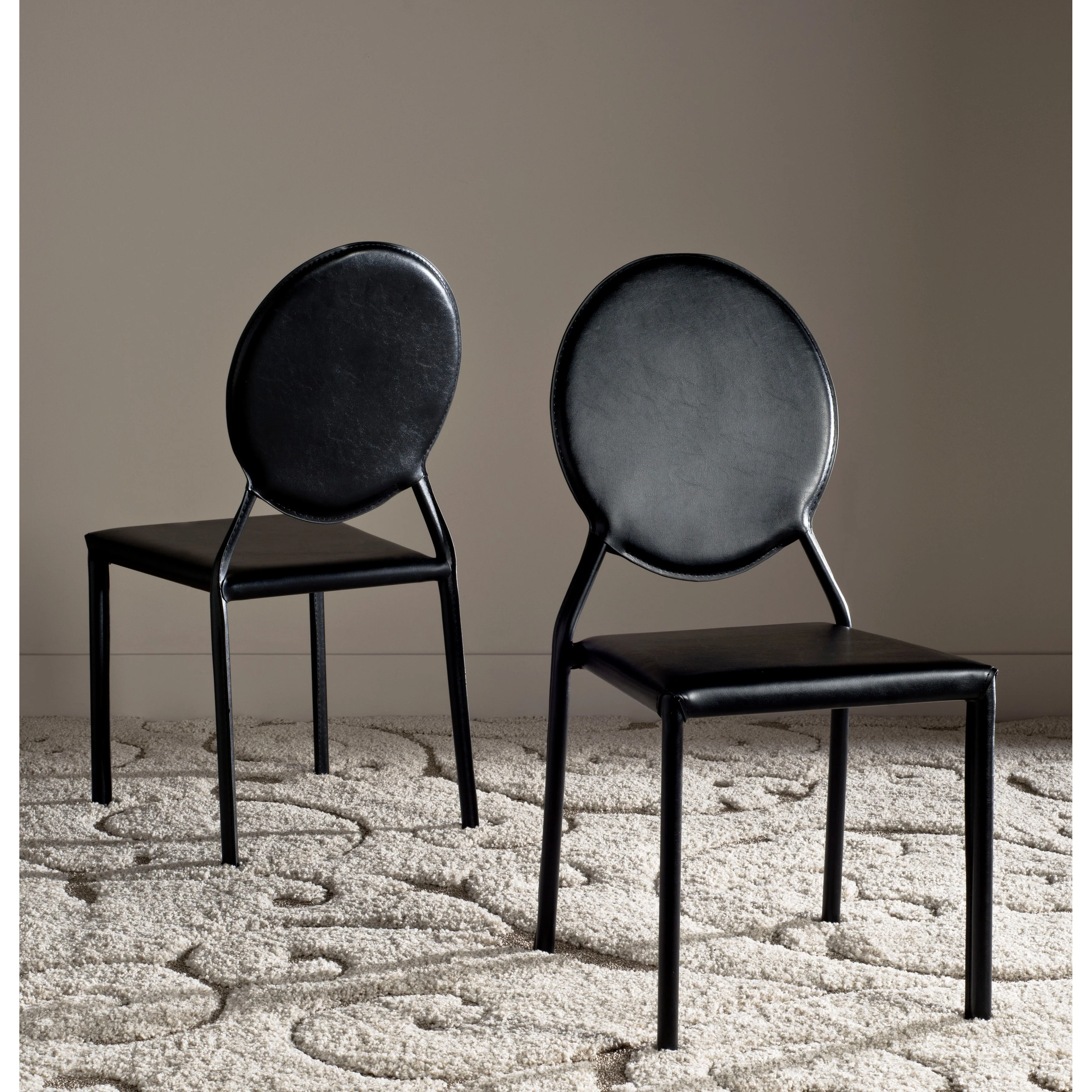 SAFAVIEH Gearldine Mid-Century White Dining Chair (Set of 2) - 17.3 x 22.5 x 37.4 - 17Wx23Dx37H