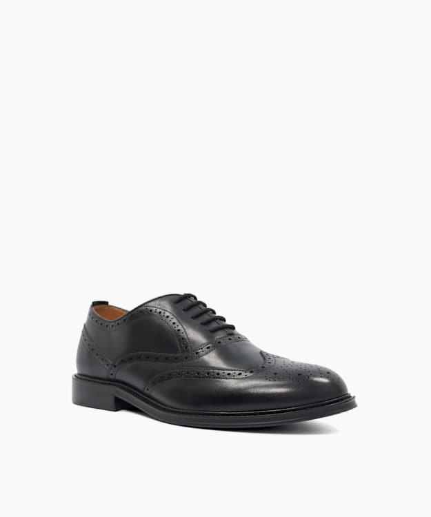 Senser Black - Leather Brogue Shoes