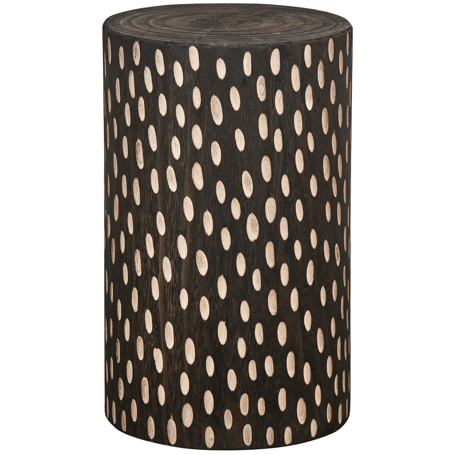 WOOOD kruk Perry - Hout - Donkerbruin - 49x30x30