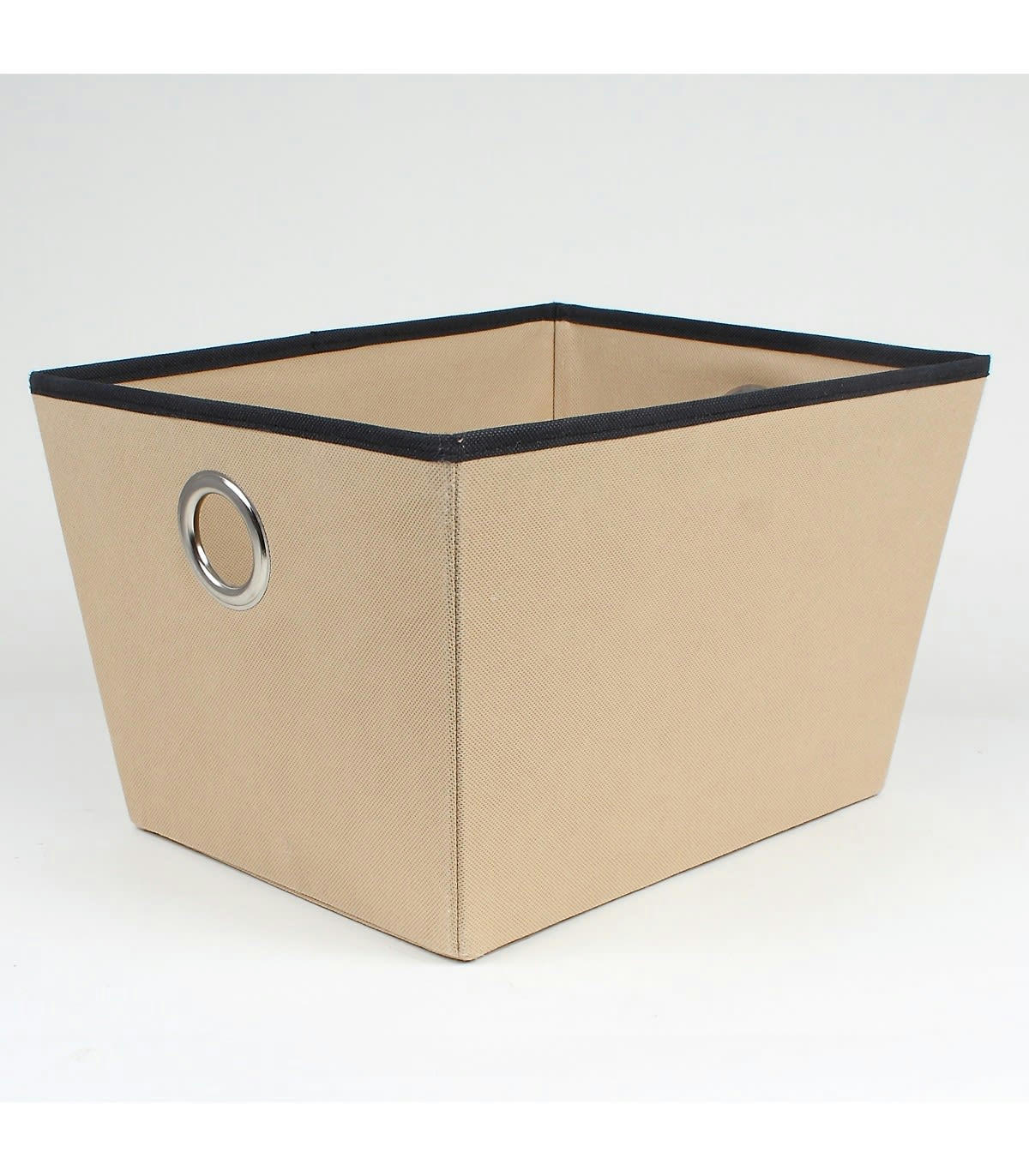 - Corbeille beige en tissu avec oeillet