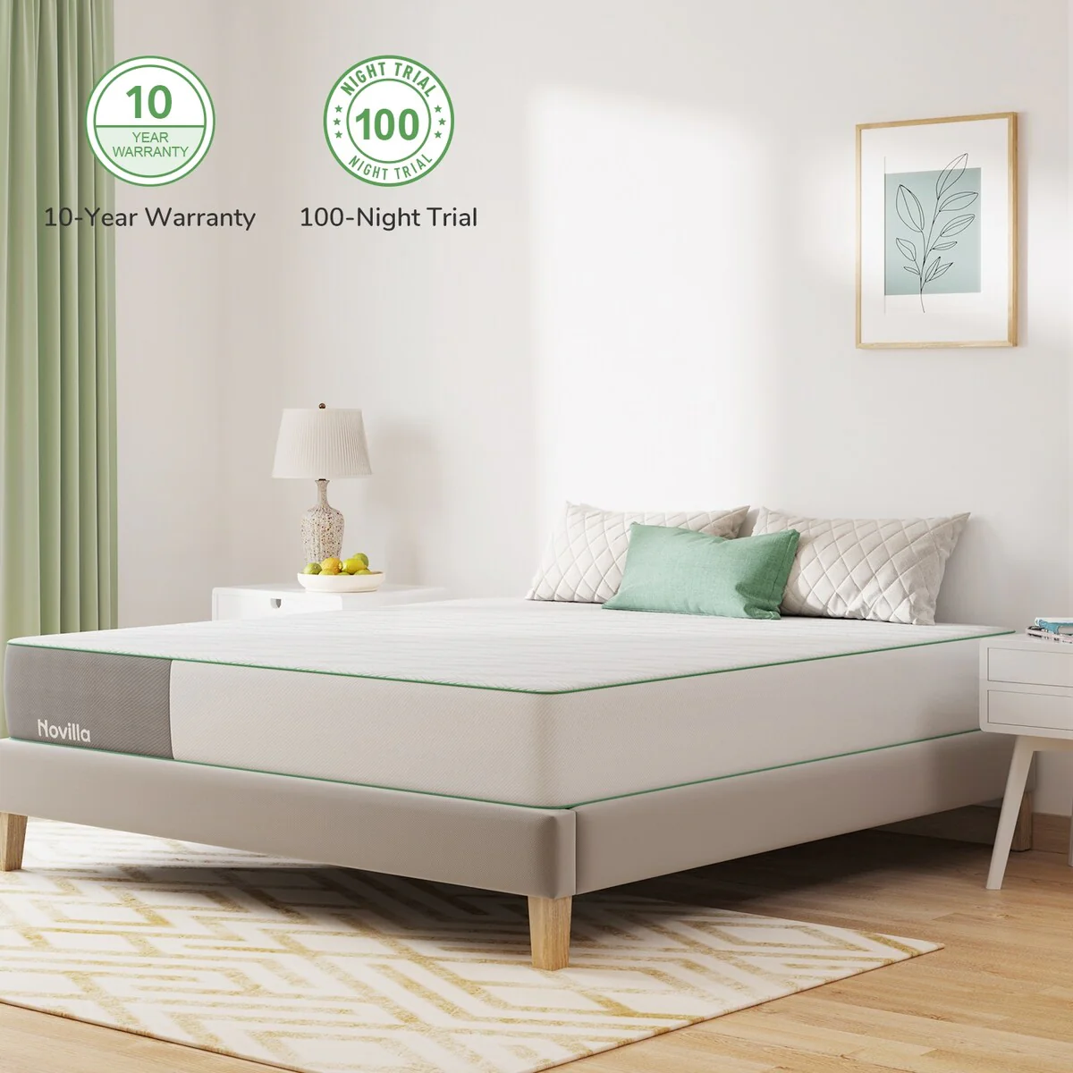 Novilla 10-inch Medium Cooling Gel Memory Foam Mattress in a Box