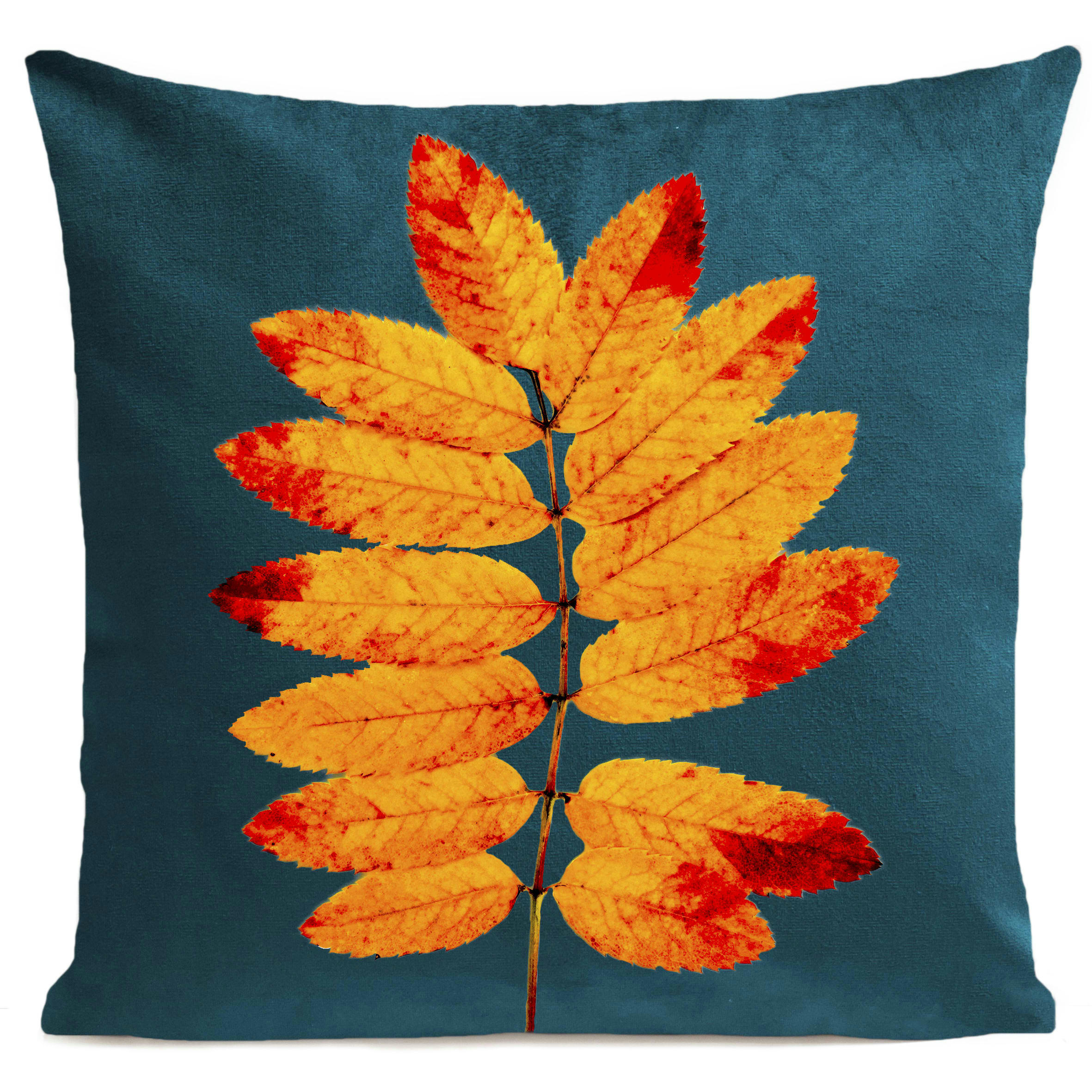 - Coussin automne suédine vert 40x40cm