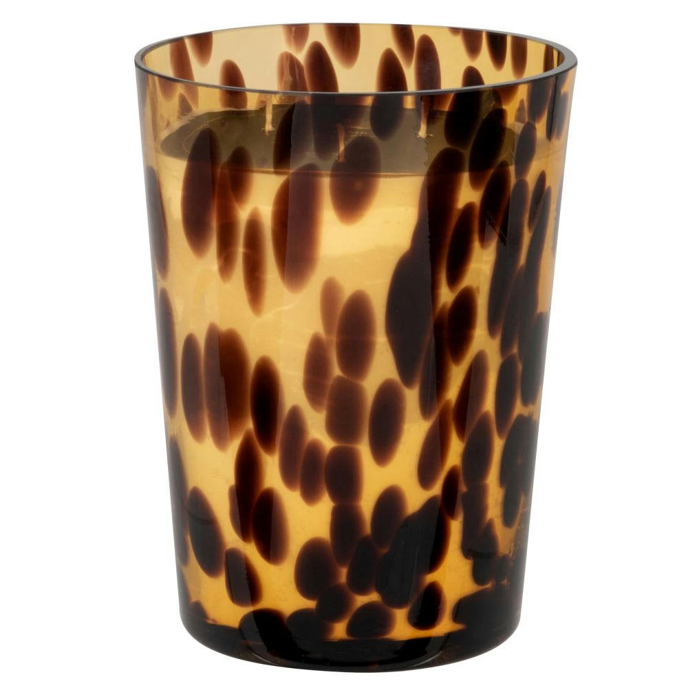 - Bougie parfumée en verre jaune et marron 1300g
