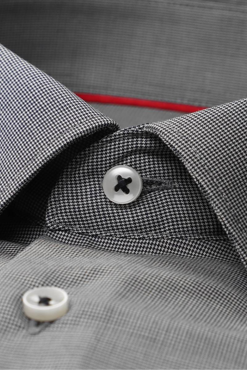 ETERNA Slim Fit Tencel Hemd marine, Strukturiert