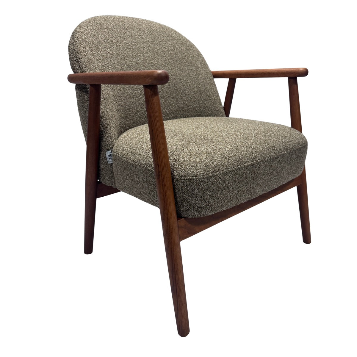 DÉJA Living Fauteuil Skövde - Taupe Stof/Walnoot - 65x72x81cm
