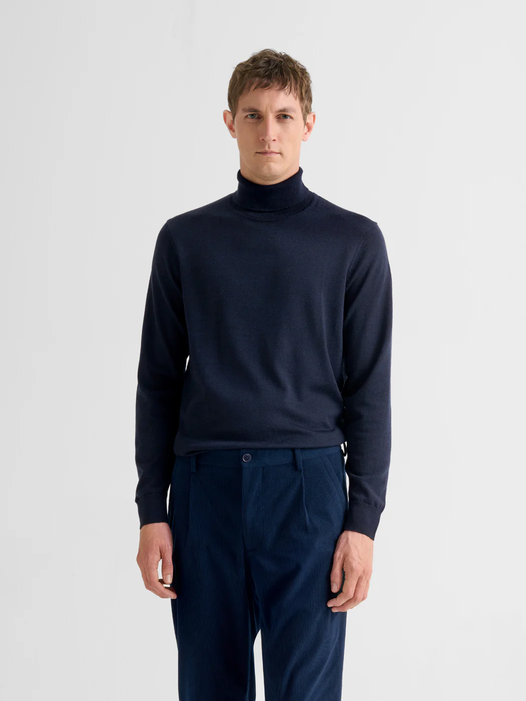 Pull col roulé en laine Mérinos