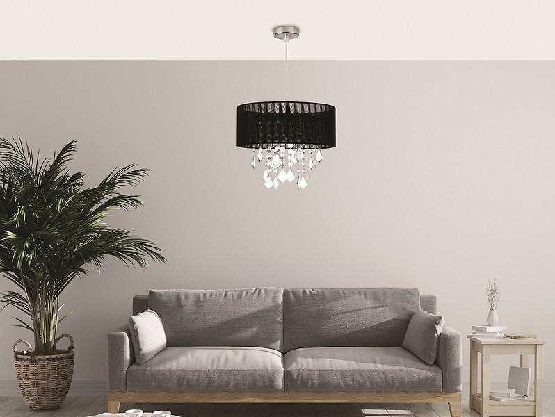 Lampa wisząca Leda metalowa czarna