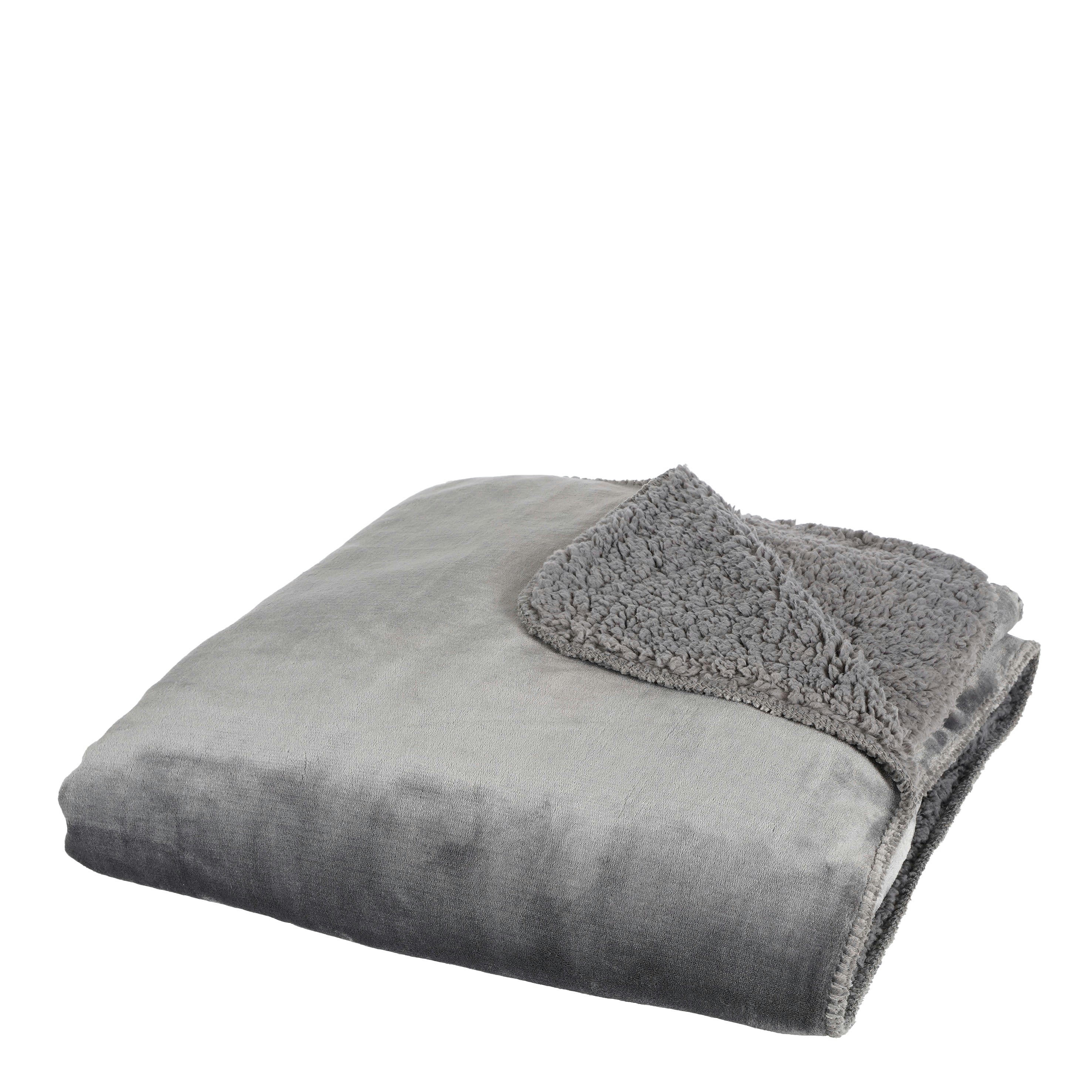 MARDY - Plaid polaire anthracite 200x150