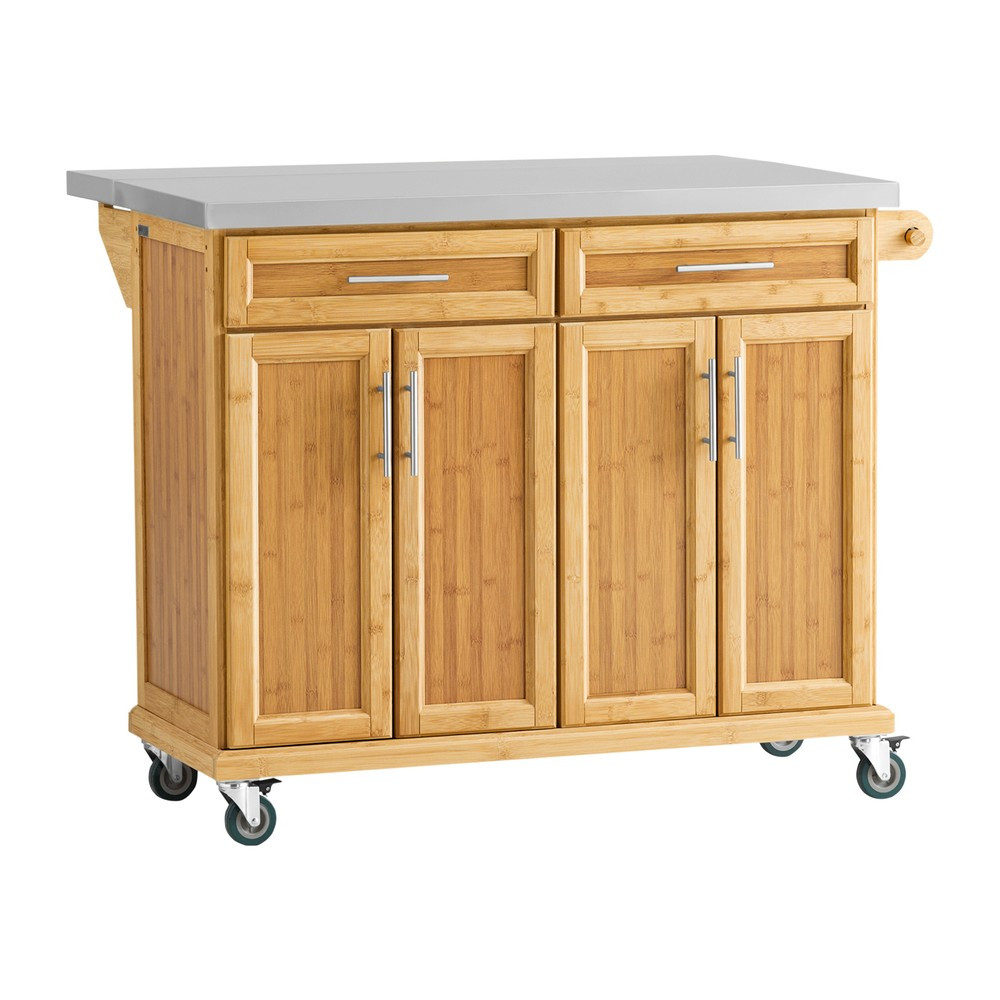 SoBuy Wyspa kuchenna z dwiema szufladami 115x71x92.5cm Funkcjonalny FKW69-N