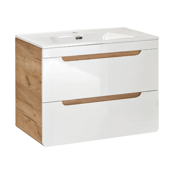 Wisząca szafka pod umywalkę 80cm ARUBA WHITE 821