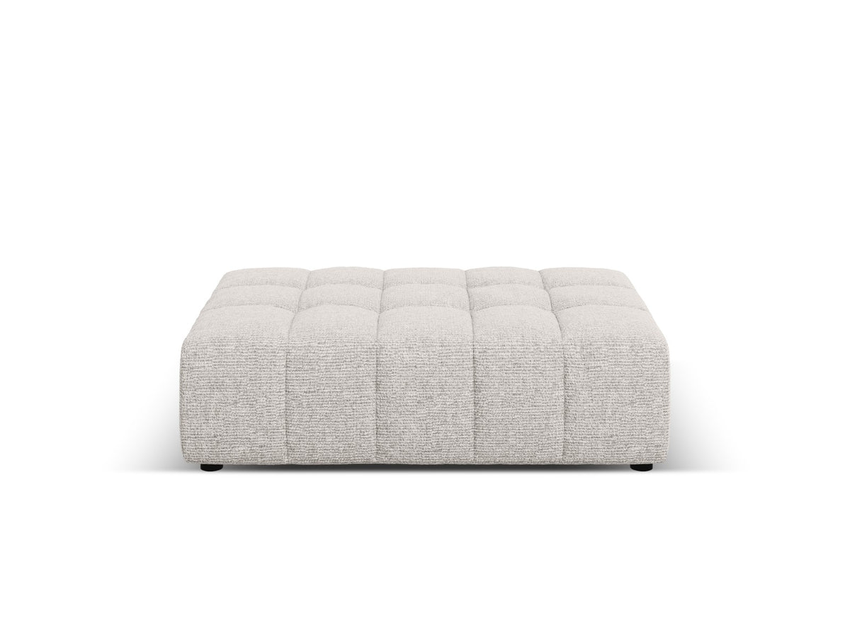 Cosmopolitan Design Poef Chicago chenille lichtgrijs - 84x102x42cm