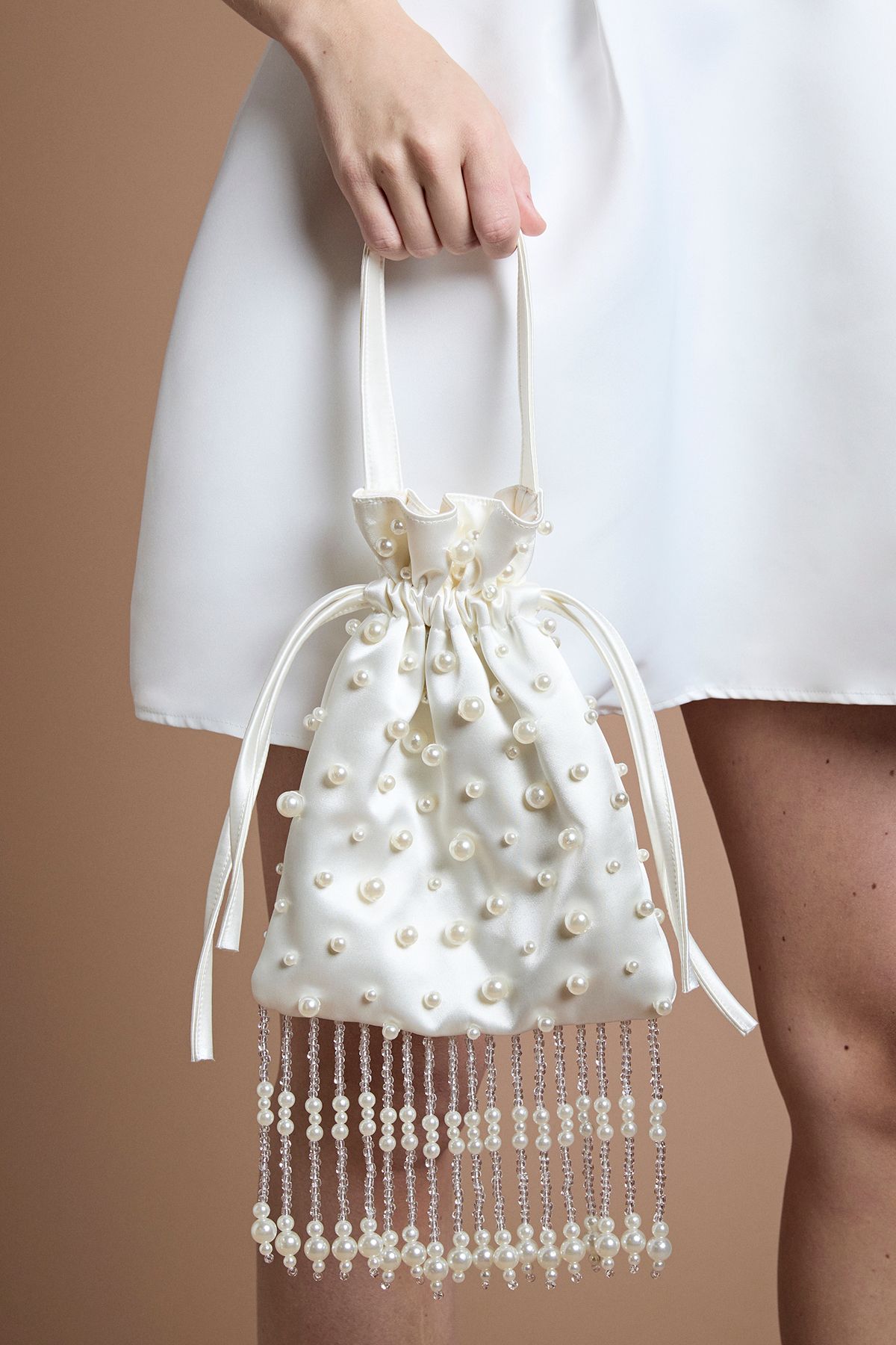 Coast Bridal Bella Pearl Detail Satin Cross Body Bag