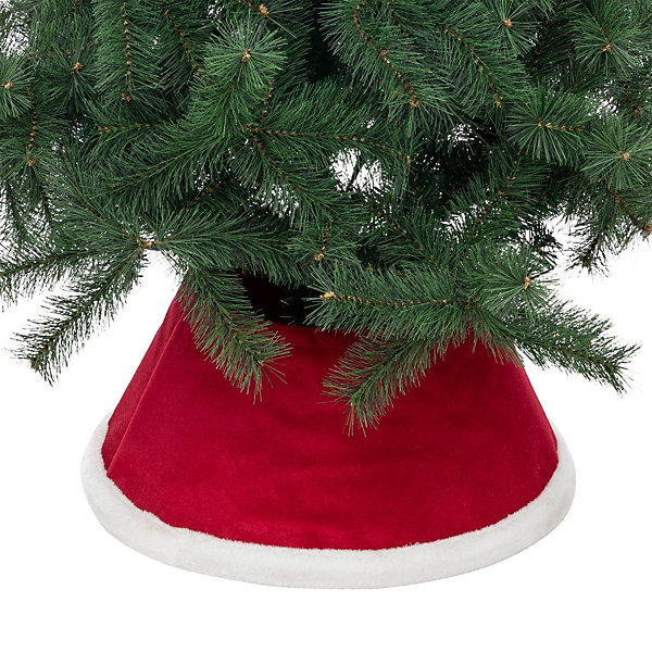 Cache pied de sapin D.56cm rouge et blanc - Atmosphera