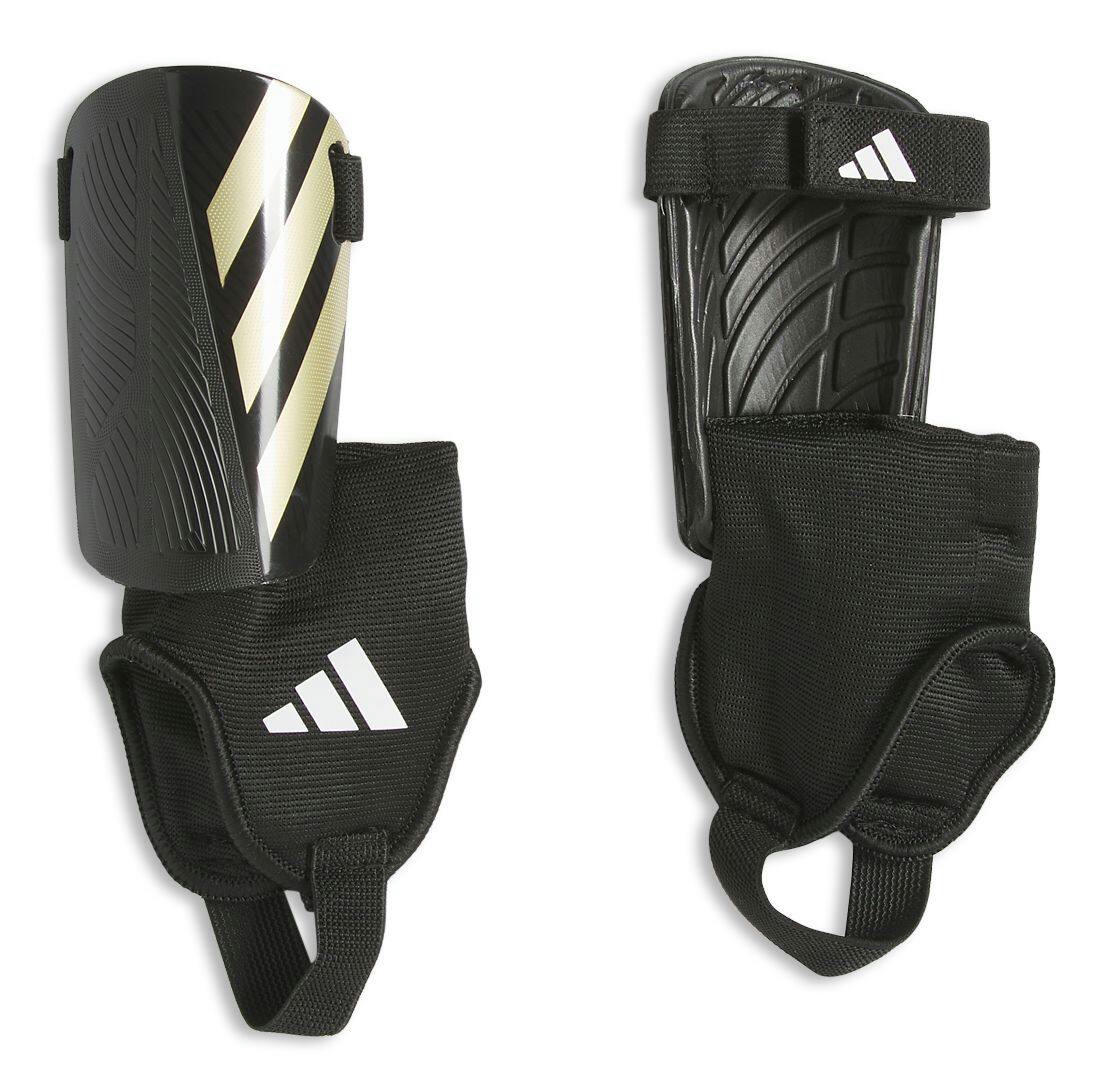 adidas Tiro Match Soccer Shin Guards with Attached Ankle Guard, Youth, White