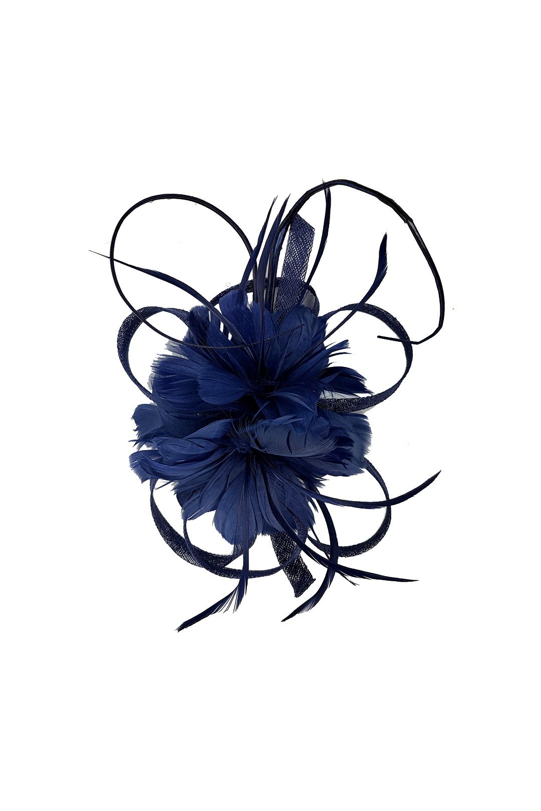 Vellin Sinamay Loop & Feather Flower Fascinator