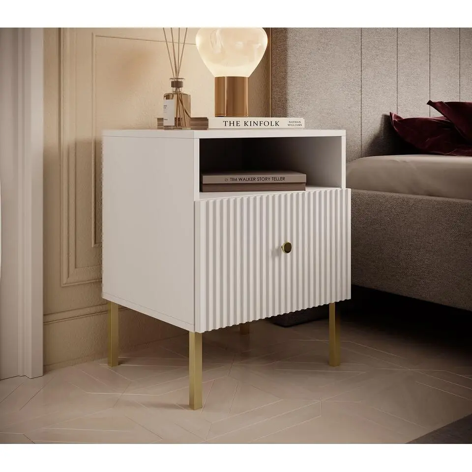 Meubella - Nachtkastje Vermont - Wit