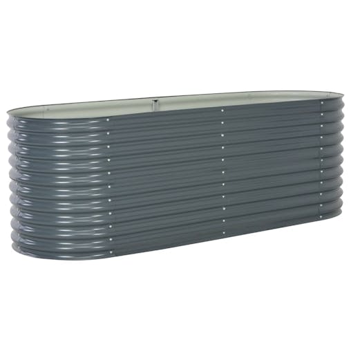NNEVL Garden Raised Bed 240x80x81 cm Galvanised Steel Grey