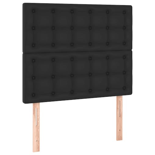 NNEVL LED Headboard Black 80x5x118/128 cm Faux Leather