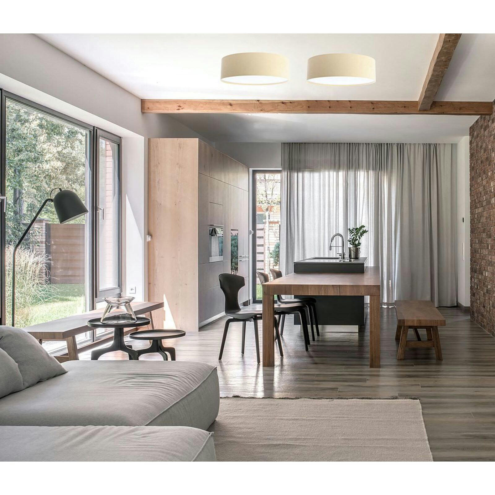 DEKO - Plafonnier Tissu Beige