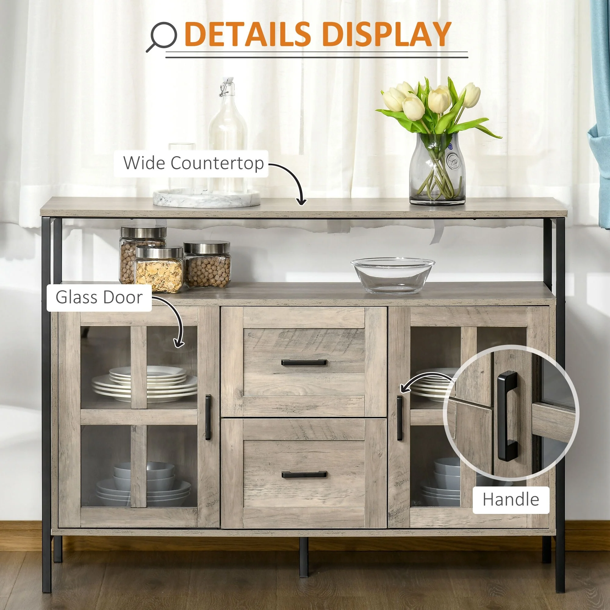Sideboard Buffet Cabinet Coffee Bar Cabinet