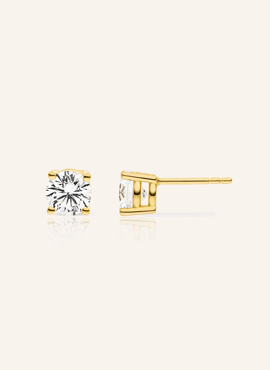 VEYNOU Ohrstecker ELLA aus 14 Karat Gelbgold und 0,30ct. Lab-Grown Diamanten