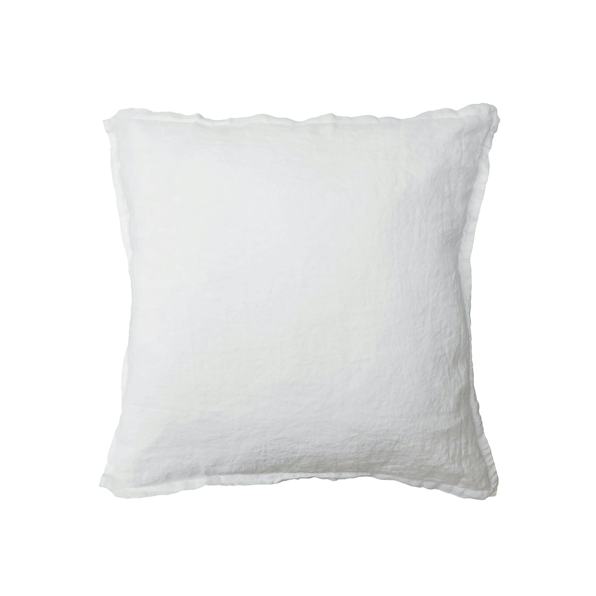 RÊVE DE LIN - Housse de coussin en lin lavé 40x40cm Blanc