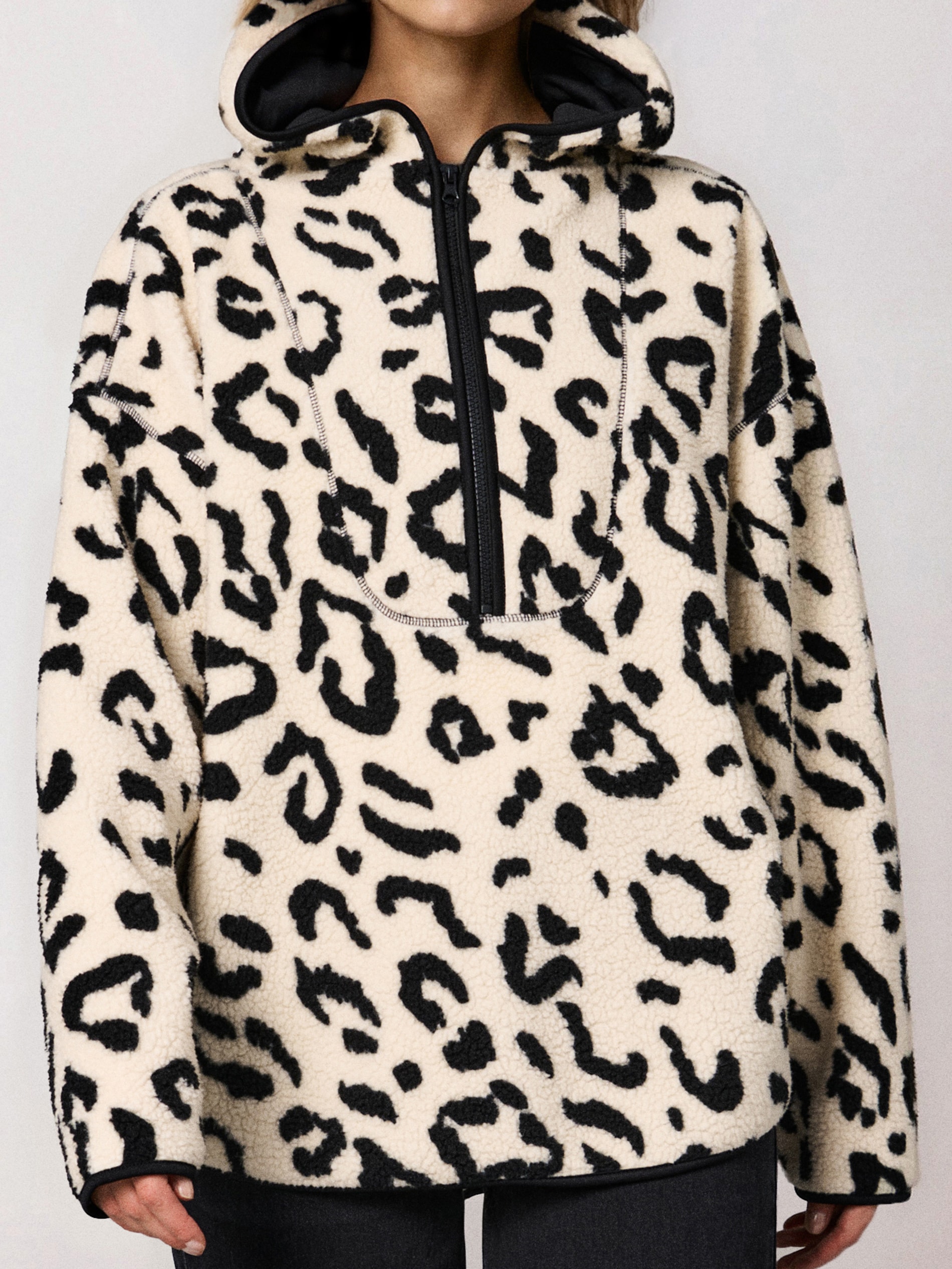Bluza sherpa z kapturem