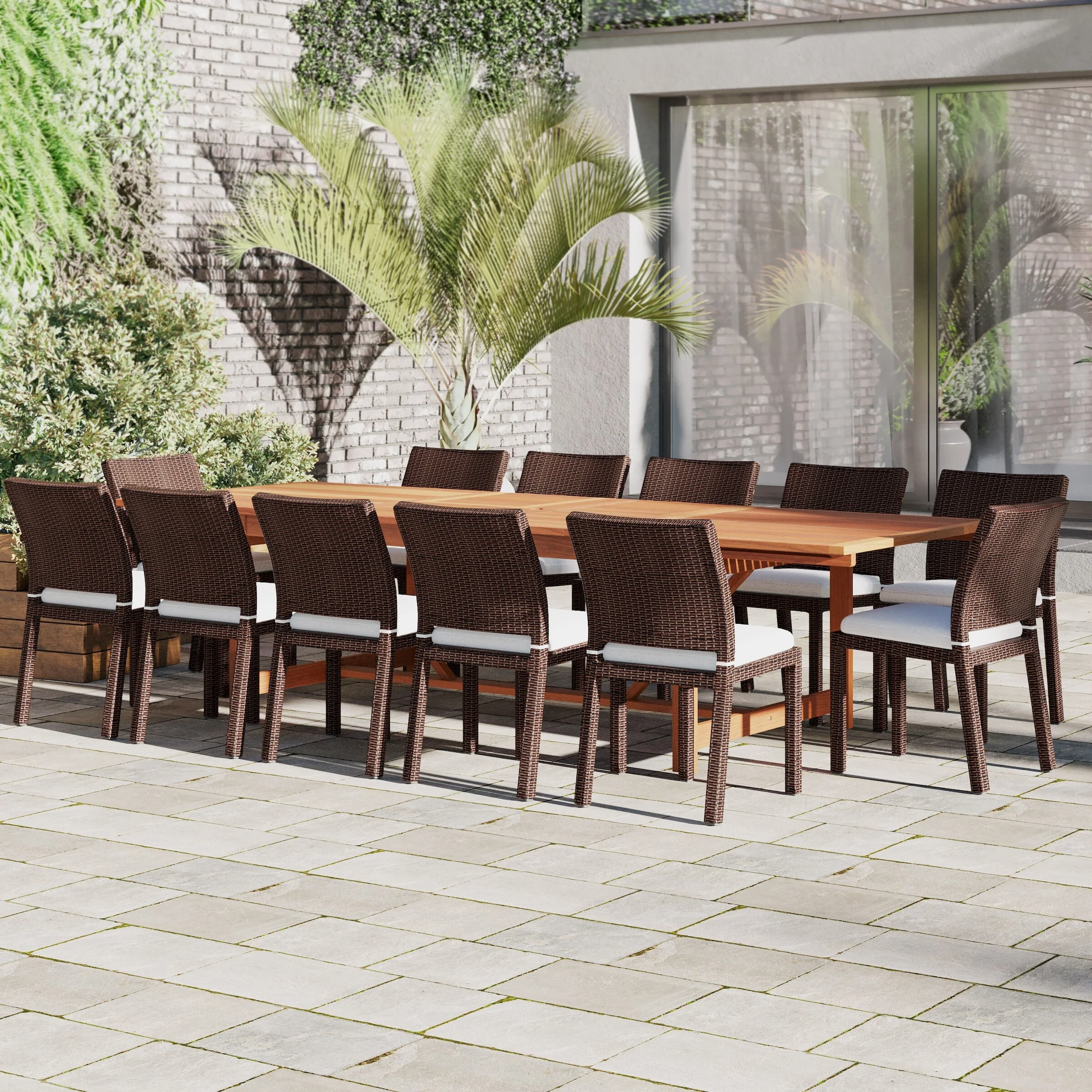 Amazonia Camille FSC Certified Wood Outdoor Patio Dining Set