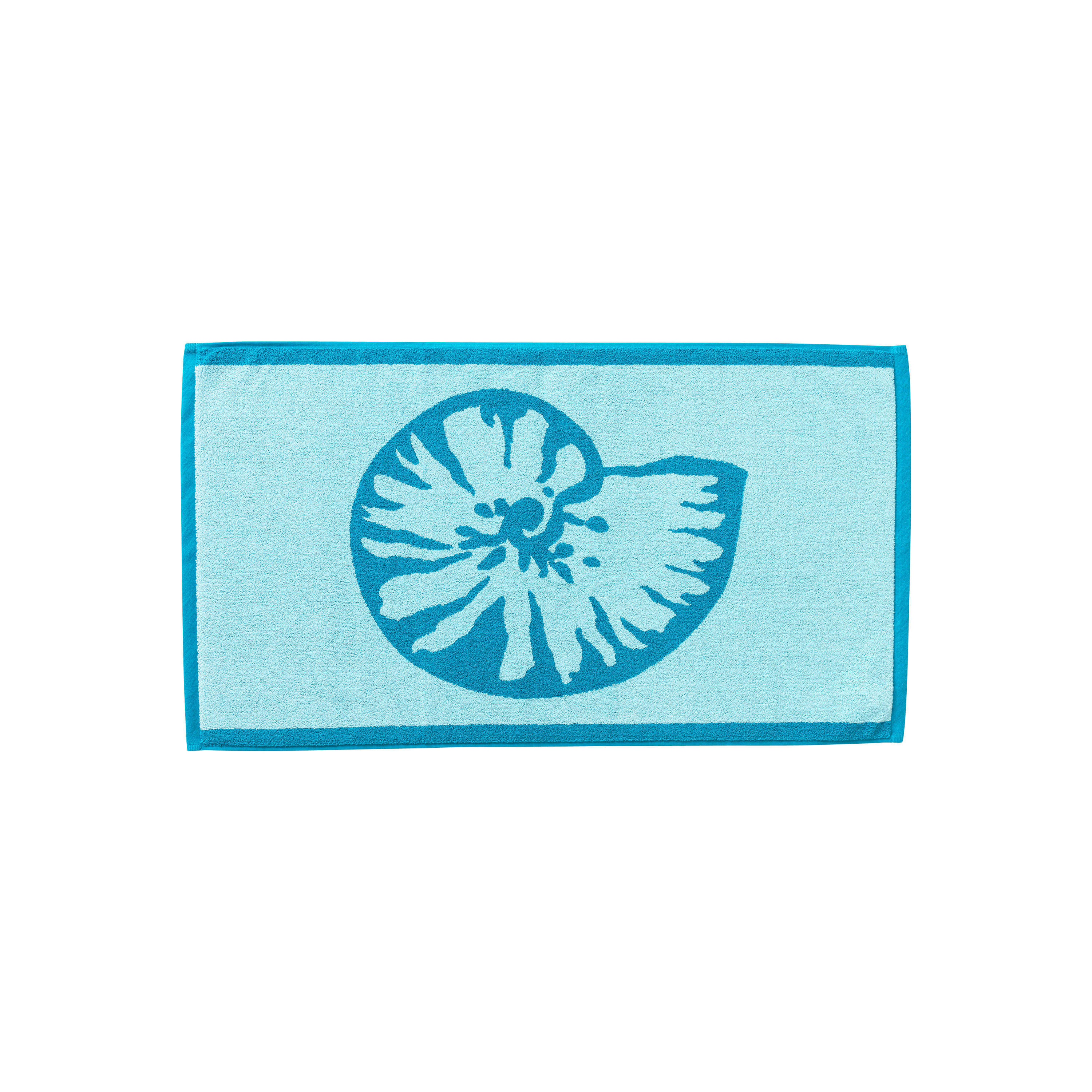 RECIF - Tapis de bain coton jacquard bleu 50 x 90 cm