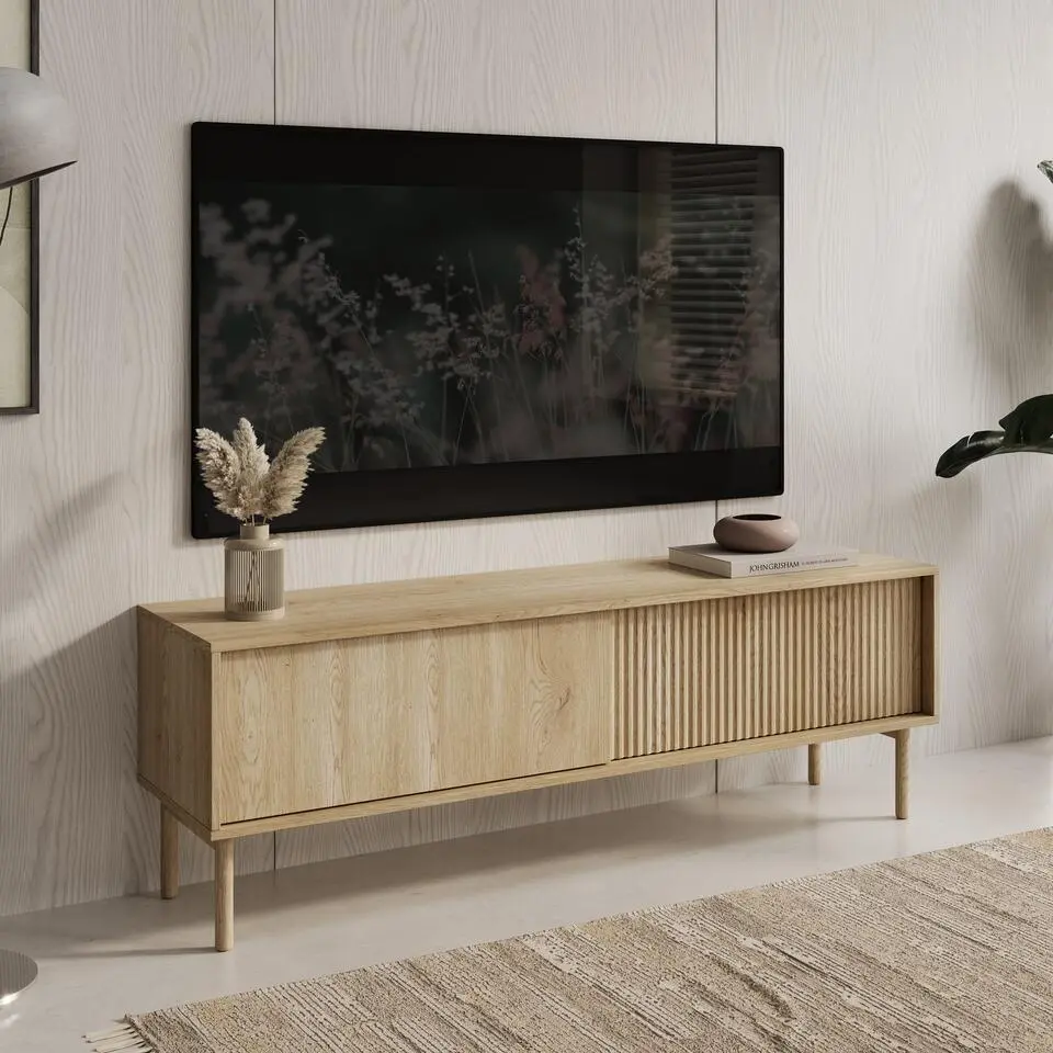 Meubella - Tenerife - TV-Meubel - Eiken - 154 cm