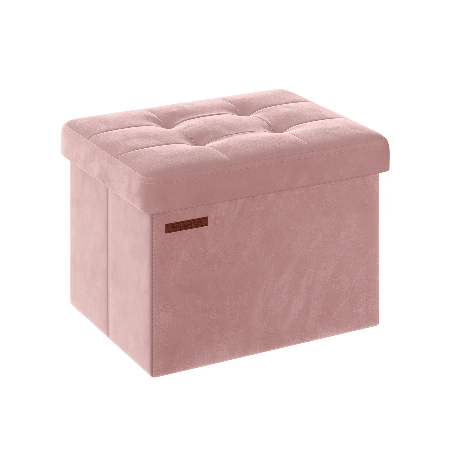 Banc de rangement en velours noir d'encre