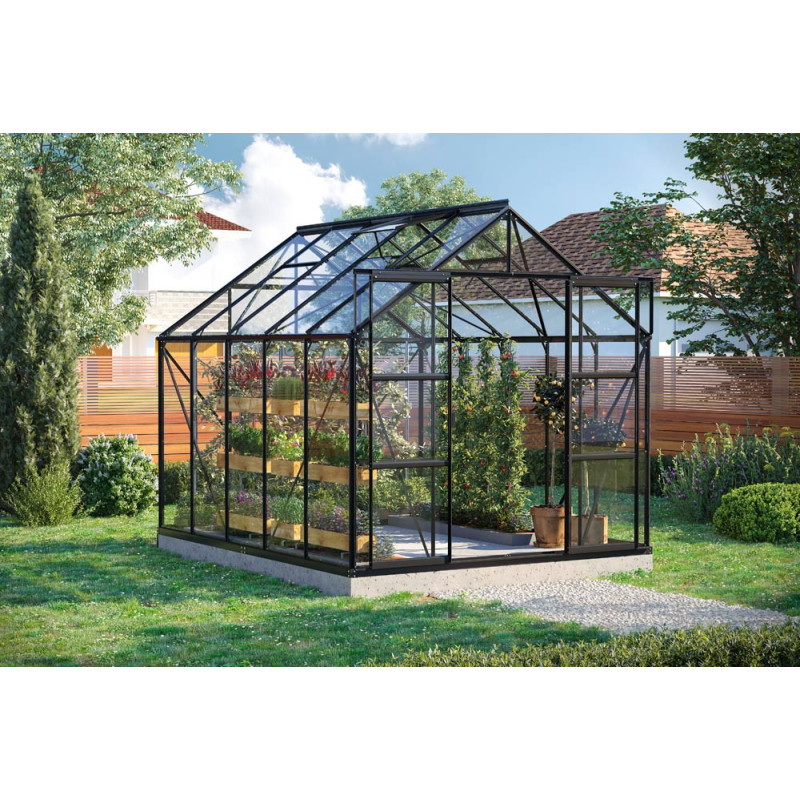 Serre en verre Uranus noire 8,3 m² VITAVIA